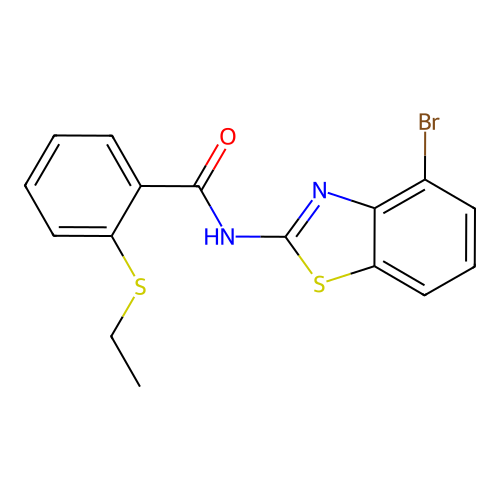 N-(4-bromobenzo[d]thiazol-2-yl)-2-(ethylthio)benzamide structure