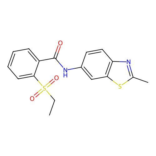 2-(ethylsulfonyl)-N-(2-methylbenzo[d]thiazol-6-yl)benzamide structure
