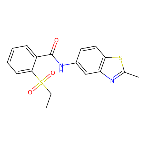 2-(ethylsulfonyl)-N-(2-methylbenzo[d]thiazol-5-yl)benzamide structure