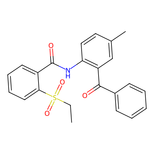 N-(2-benzoyl-4-methylphenyl)-2-ethylsulfonylbenzamide structure