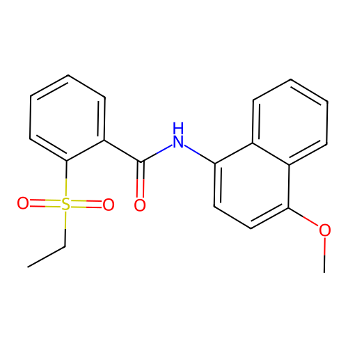 2-ethylsulfonyl-N-(4-methoxynaphthalen-1-yl)benzamide structure