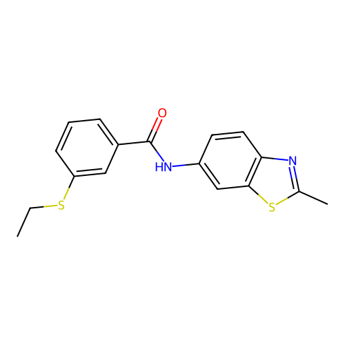 3-(ethylthio)-N-(2-methylbenzo[d]thiazol-6-yl)benzamide structure