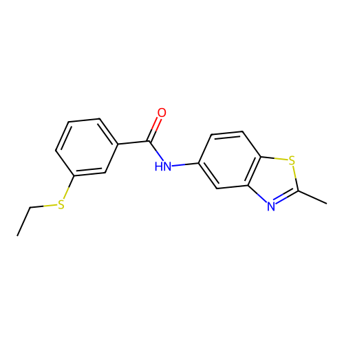 3-(ethylthio)-N-(2-methylbenzo[d]thiazol-5-yl)benzamide structure