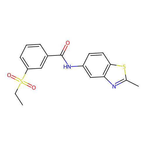 3-(ethylsulfonyl)-N-(2-methylbenzo[d]thiazol-5-yl)benzamide structure