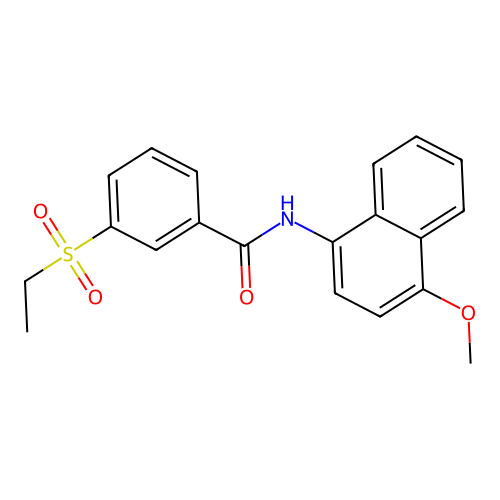 3-ethylsulfonyl-N-(4-methoxynaphthalen-1-yl)benzamide structure