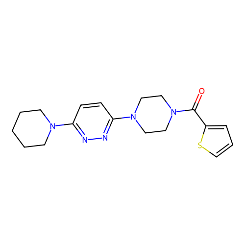 [4-(6-Piperidin-1-ylpyridazin-3-yl)piperazin-1-yl]-thiophen-2-ylmethanone structure