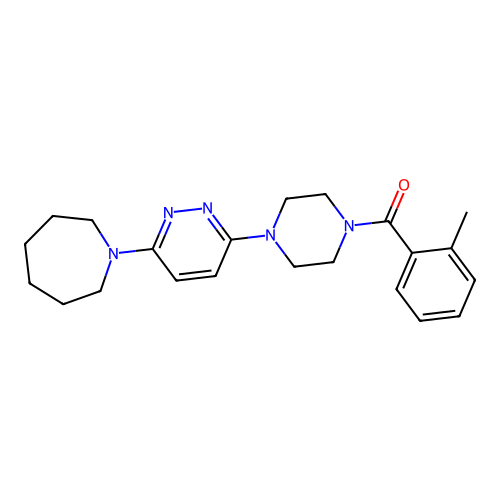 (4-(6-(Azepan-1-yl)pyridazin-3-yl)piperazin-1-yl)(o-tolyl)methanone structure