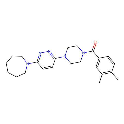 (4-(6-(Azepan-1-yl)pyridazin-3-yl)piperazin-1-yl)(3,4-dimethylphenyl)methanone structure