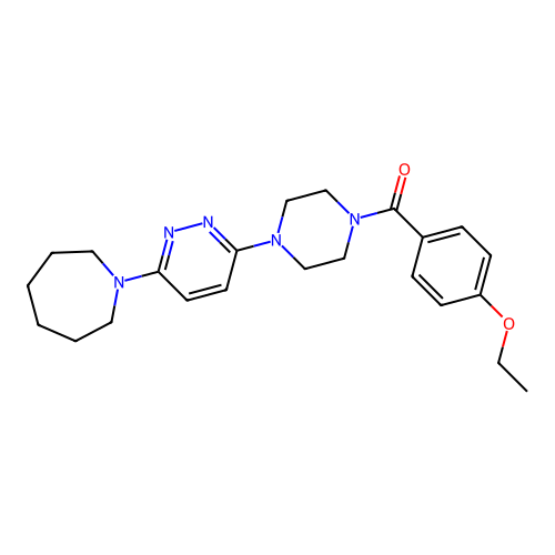 (4-(6-(Azepan-1-yl)pyridazin-3-yl)piperazin-1-yl)(4-ethoxyphenyl)methanone structure