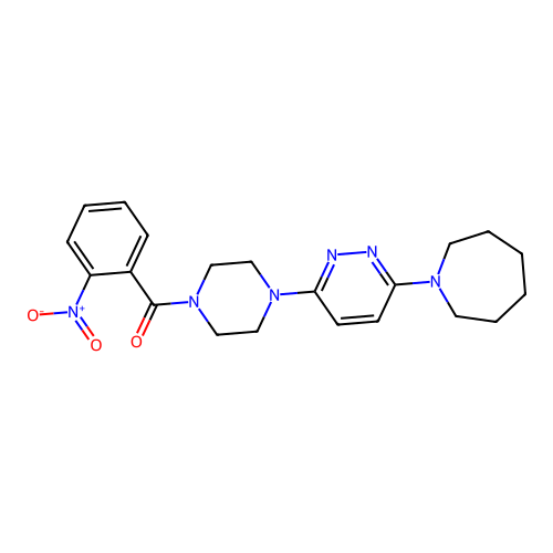 (4-(6-(Azepan-1-yl)pyridazin-3-yl)piperazin-1-yl)(2-nitrophenyl)methanone structure