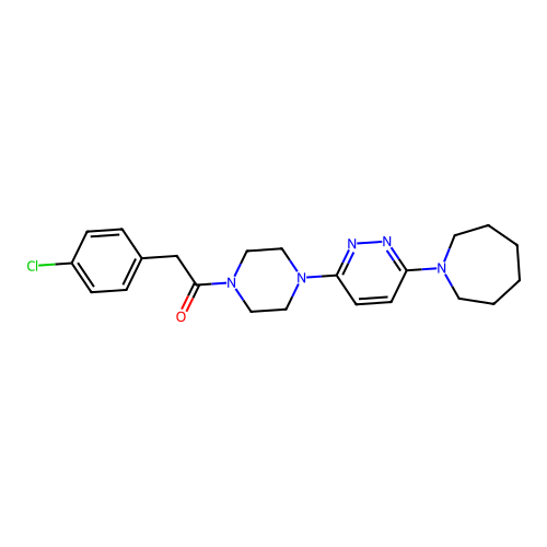 1-(4-(6-(Azepan-1-yl)pyridazin-3-yl)piperazin-1-yl)-2-(4-chlorophenyl)ethanone structure