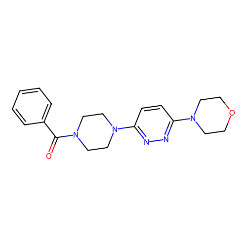 (4-(6-Morpholinopyridazin-3-yl)piperazin-1-yl)(phenyl)methanone structure