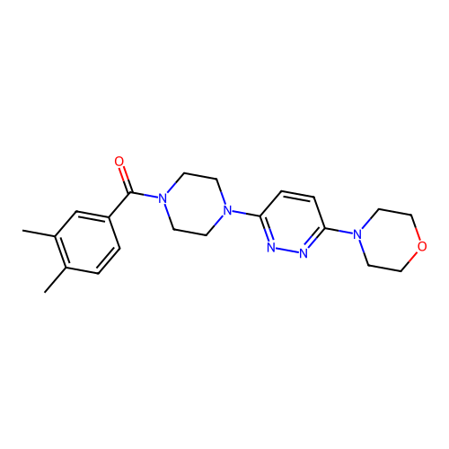 (3,4-Dimethylphenyl)(4-(6-morpholinopyridazin-3-yl)piperazin-1-yl)methanone structure