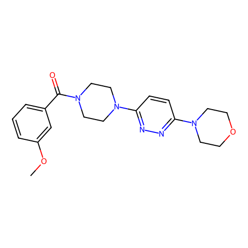 (3-Methoxyphenyl)(4-(6-morpholinopyridazin-3-yl)piperazin-1-yl)methanone structure