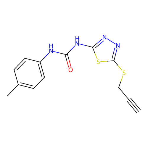 1-(4-Methylphenyl)-3-(5-prop-2-ynylsulfanyl-1,3,4-thiadiazol-2-yl)urea structure