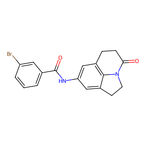 3-bromo-N-(4-oxo-2,4,5,6-tetrahydro-1H-pyrrolo[3,2,1-ij]quinolin-8-yl)benzamide structure