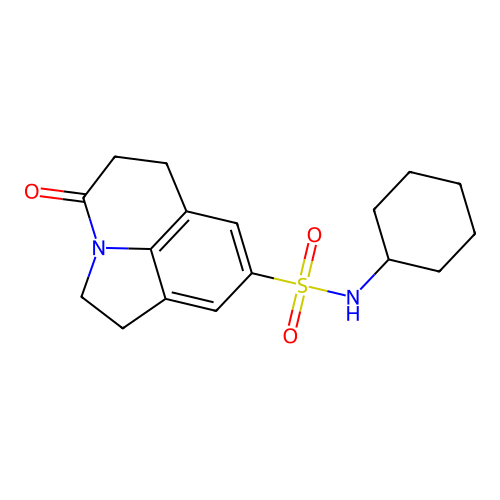 N-cyclohexyl-11-oxo-1-azatricyclo[6.3.1.0^{4,12}]dodeca-4(12),5,7-triene-6-sulfonamide structure
