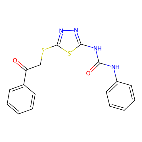 1-(5-Phenacylsulfanyl-1,3,4-thiadiazol-2-yl)-3-phenylurea structure