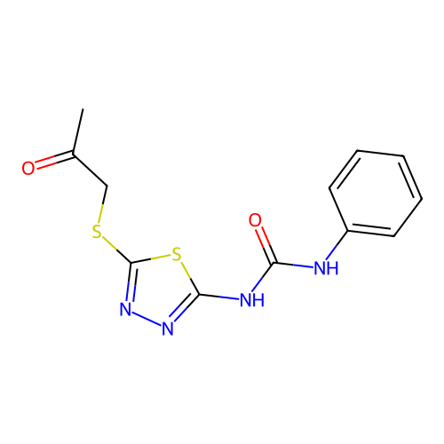 1-(5-((2-Oxopropyl)thio)-1,3,4-thiadiazol-2-yl)-3-phenylurea structure