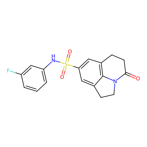 N-(3-fluorophenyl)-4-oxo-2,4,5,6-tetrahydro-1H-pyrrolo[3,2,1-ij]quinoline-8-sulfonamide structure