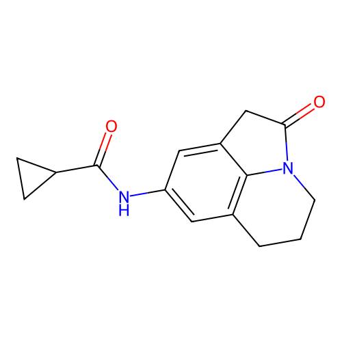 N-(2-oxo-2,4,5,6-tetrahydro-1H-pyrrolo[3,2,1-ij]quinolin-8-yl)cyclopropanecarboxamide structure