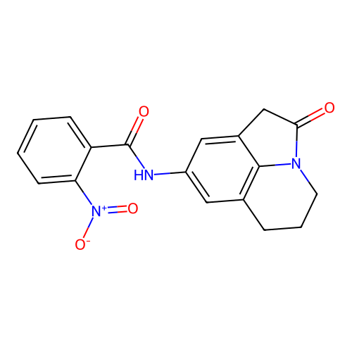 2-nitro-N-(2-oxo-2,4,5,6-tetrahydro-1H-pyrrolo[3,2,1-ij]quinolin-8-yl)benzamide structure