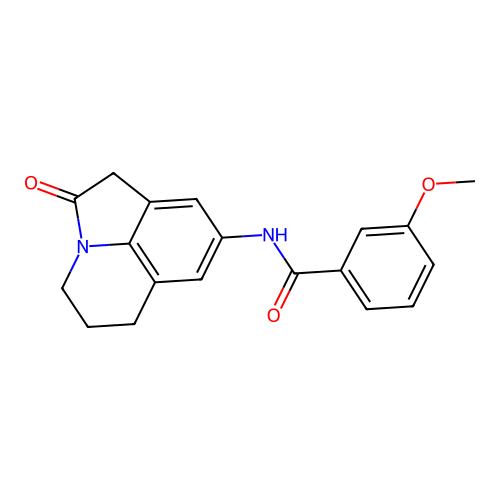 3-methoxy-N-{2-oxo-1-azatricyclo[6.3.1.0^{4,12}]dodeca-4,6,8(12)-trien-6-yl}benzamide structure