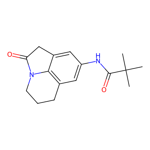 N-(2-oxo-2,4,5,6-tetrahydro-1H-pyrrolo[3,2,1-ij]quinolin-8-yl)pivalamide structure