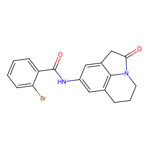 2-bromo-N-{2-oxo-1-azatricyclo[6.3.1.0^{4,12}]dodeca-4,6,8(12)-trien-6-yl}benzamide structure