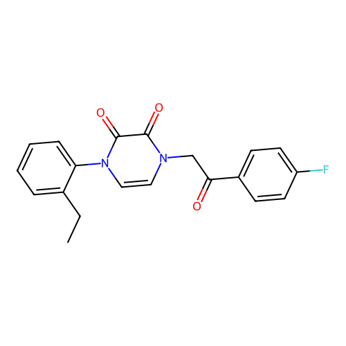 1-(2-Ethylphenyl)-4-[2-(4-fluorophenyl)-2-oxoethyl]pyrazine-2,3-dione structure