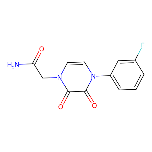 2-[4-(3-Fluorophenyl)-2,3-dioxopyrazin-1-yl]acetamide structure