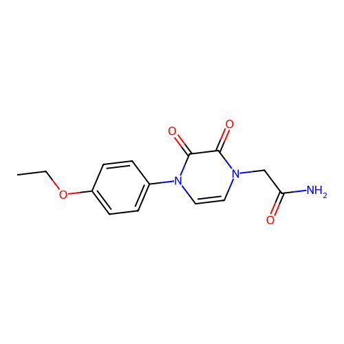 2-[4-(4-Ethoxyphenyl)-2,3-dioxopyrazin-1-yl]acetamide structure