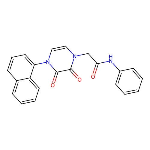 2-(4-naphthalen-1-yl-2,3-dioxopyrazin-1-yl)-N-phenylacetamide structure