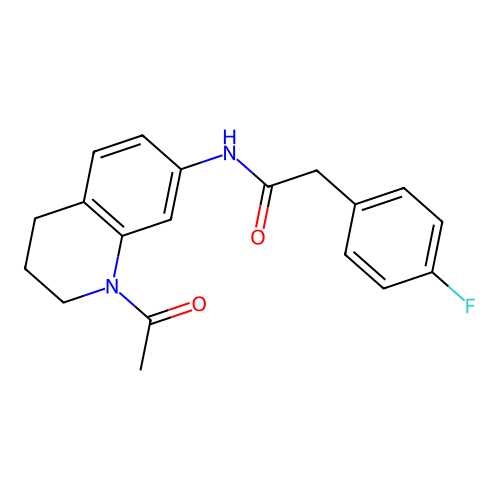 N-(1-acetyl-1,2,3,4-tetrahydroquinolin-7-yl)-2-(4-fluorophenyl)acetamide structure