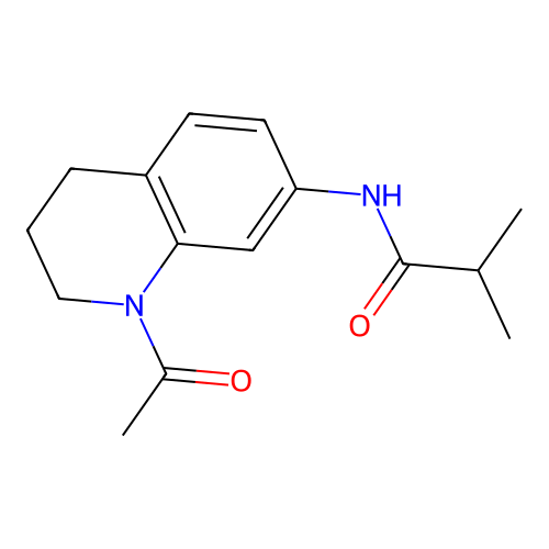N-(1-acetyl-1,2,3,4-tetrahydroquinolin-7-yl)isobutyramide structure