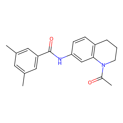 N-(1-acetyl-3,4-dihydro-2H-quinolin-7-yl)-3,5-dimethylbenzamide structure