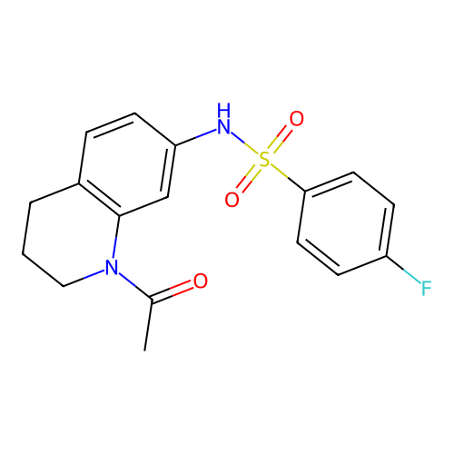 N-(1-acetyl-3,4-dihydro-2H-quinolin-7-yl)-4-fluorobenzenesulfonamide structure