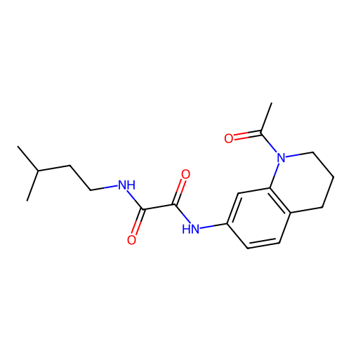 N1-(1-acetyl-1,2,3,4-tetrahydroquinolin-7-yl)-N2-isopentyloxalamide structure