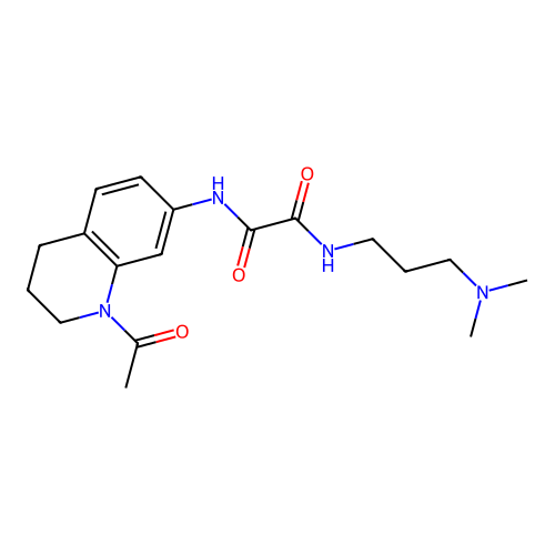 N'-(1-acetyl-3,4-dihydro-2H-quinolin-7-yl)-N-[3-(dimethylamino)propyl]oxamide structure
