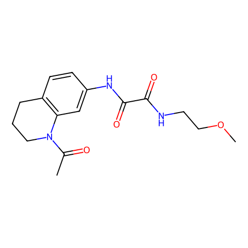 N1-(1-acetyl-1,2,3,4-tetrahydroquinolin-7-yl)-N2-(2-methoxyethyl)oxalamide structure