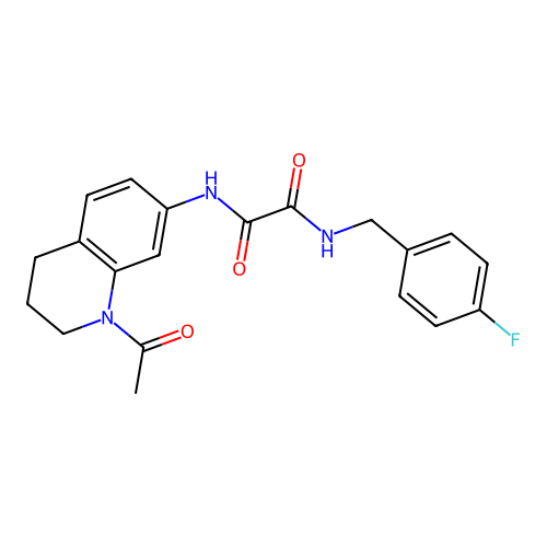 N'-(1-acetyl-3,4-dihydro-2H-quinolin-7-yl)-N-[(4-fluorophenyl)methyl]oxamide structure