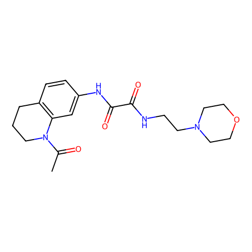 N'-(1-acetyl-3,4-dihydro-2H-quinolin-7-yl)-N-(2-morpholin-4-ylethyl)oxamide structure