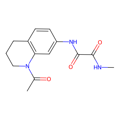 N'-(1-acetyl-3,4-dihydro-2H-quinolin-7-yl)-N-methyloxamide structure