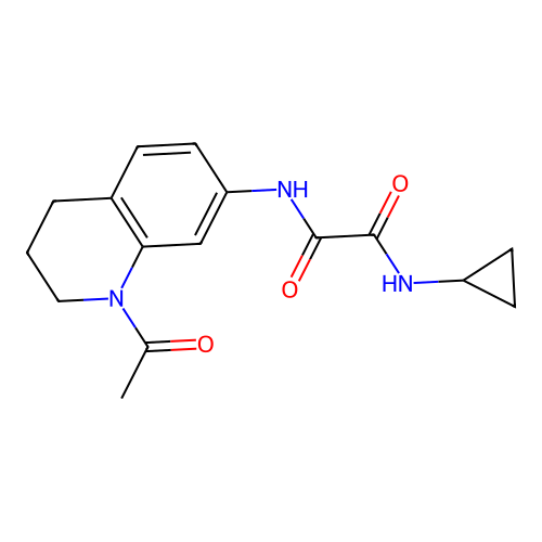 N1-(1-acetyl-1,2,3,4-tetrahydroquinolin-7-yl)-N2-cyclopropyloxalamide structure
