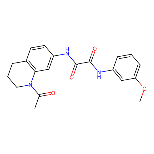 N'-(1-acetyl-3,4-dihydro-2H-quinolin-7-yl)-N-(3-methoxyphenyl)oxamide structure