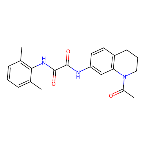 N-(1-acetyl-3,4-dihydro-2H-quinolin-7-yl)-N'-(2,6-dimethylphenyl)oxamide structure