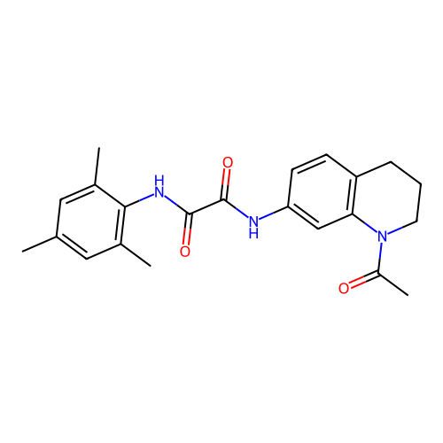 N1-(1-acetyl-1,2,3,4-tetrahydroquinolin-7-yl)-N2-mesityloxalamide structure