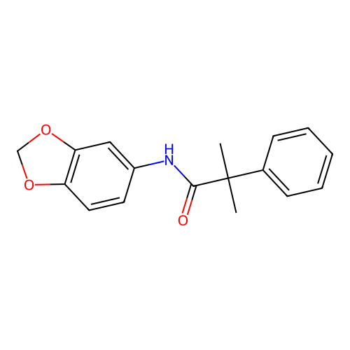 N-(1,3-benzodioxol-5-yl)-2-methyl-2-phenylpropanamide structure