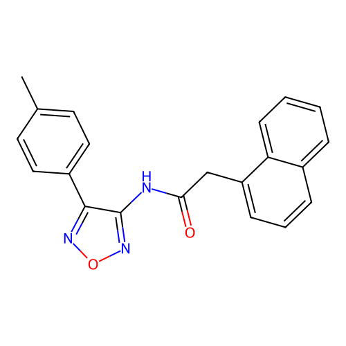 N-[4-(4-methylphenyl)-1,2,5-oxadiazol-3-yl]-2-(naphthalen-1-yl)acetamide structure