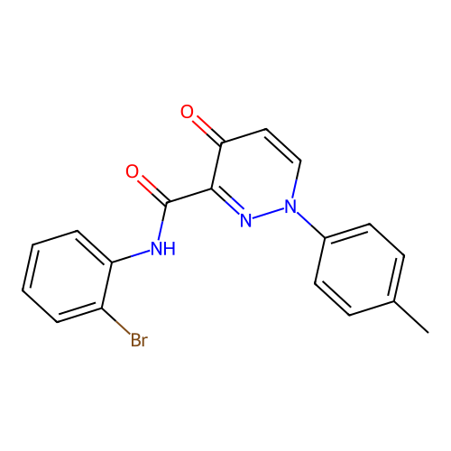 N-(2-bromophenyl)-1-(4-methylphenyl)-4-oxo-1,4-dihydropyridazine-3-carboxamide structure